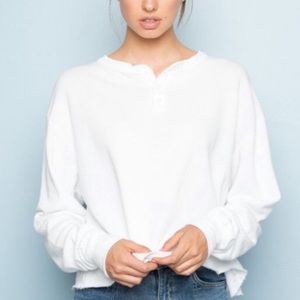 BRANDY MELVILLE white button up top